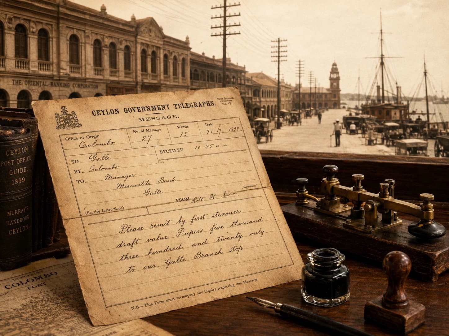 The 1899 Ceylon Telegraph Form: A Message from Old Colombo